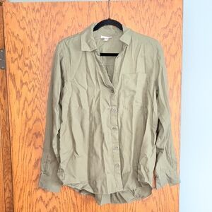Knox Rose olive button-up top